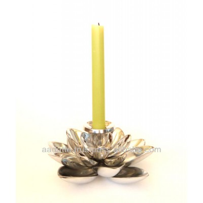 New design handmade aluminium lotus candle holder