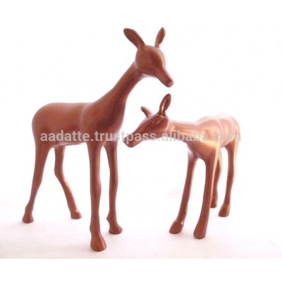 Christmas decoration deer aluminium bronze finish deer figurine