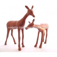 Christmas decoration deer aluminium bronze finish deer figurine