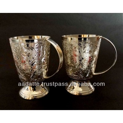 Silver plated gift item beautiful wedding gift itme high quality silver plated mugs