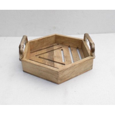 Indian factory new design wooden made tray small