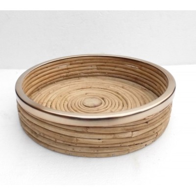 Factory made new design bamboo made round tray small