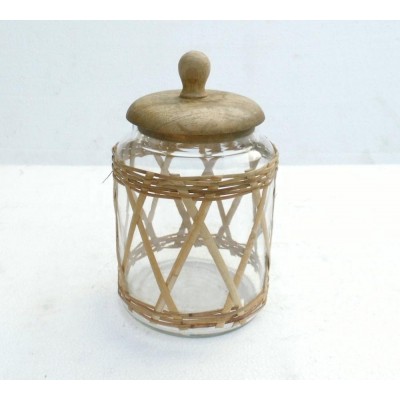 New design low price glass made storage jar with lid