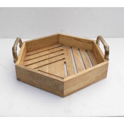 Indian factory new design wooden made serving tray large