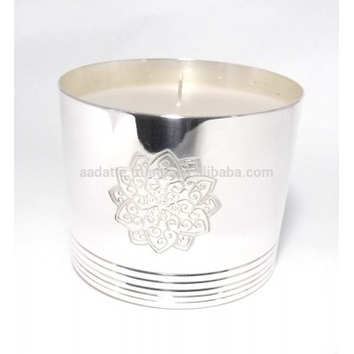 Soy wax handmade silver plated candle jar