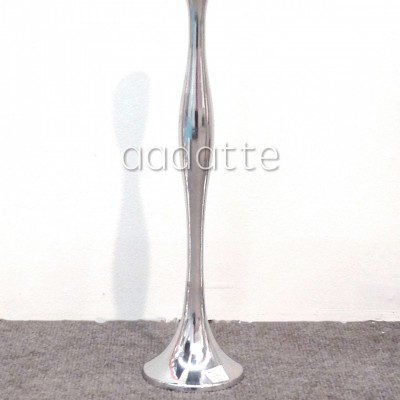 New design long aluminium metal polished candle holder