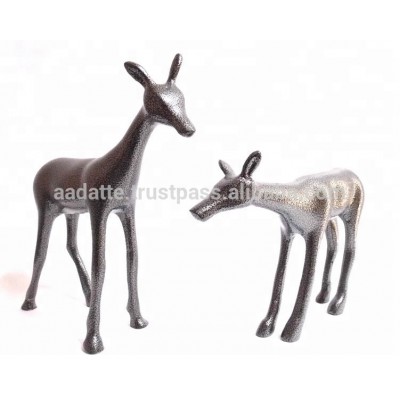 Deer figurine set aluminium home decor figurine