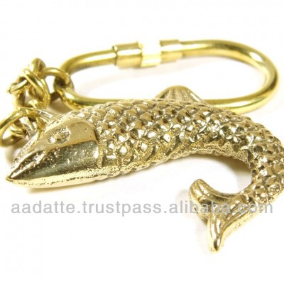 Solid Brass Marine Fish Ocean Life Solid Brass Fish Nautical Key chain