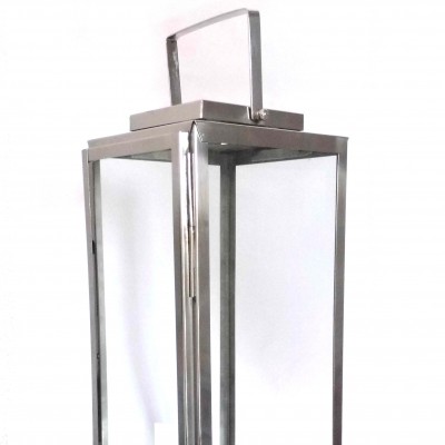 Large Rectangular Stainless steel Metal Candle Lantern