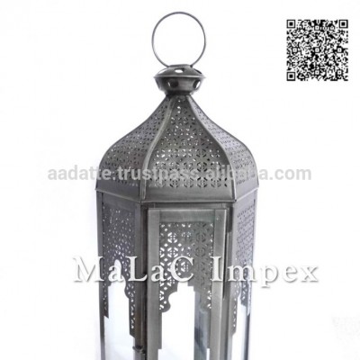 Black Antique Large Moroccan Styled Lantern