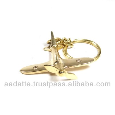 Spitfire fighter plane key chain key ring air plane keychain