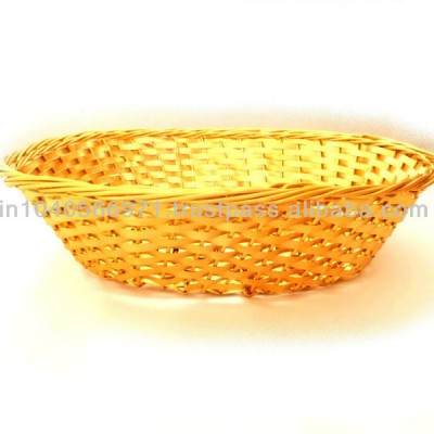 Traditional Hand Woven Aluminium Material Bread Fruit Basket